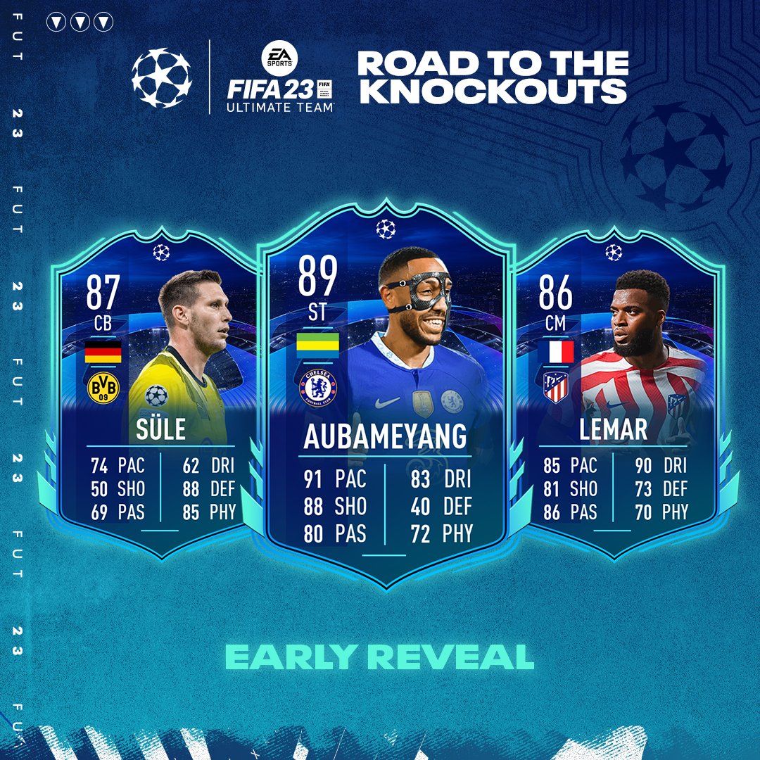 The first FUT23 Road to the Knockouts items are here – exclusively for you! 🌟 Who is joining your squad? 🤷 🎮 #UCLFUT || @EASPORTSFIFA || #UCL