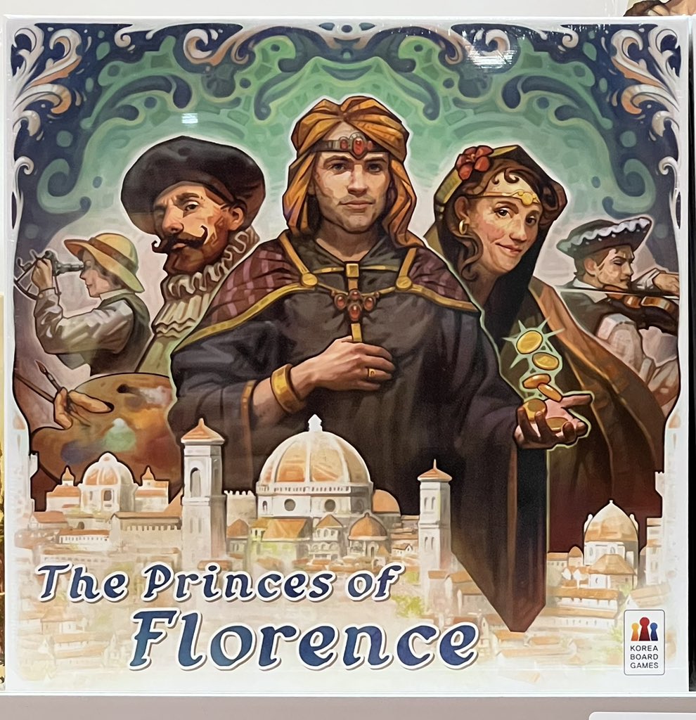 misterneil2908's tweet photo. Nous partons en Italie avec The Princes of Florence chez @koreaboardgames #teamgeeklette #SPIEL2022 #j2s https://t.co/cbemyeiAGe