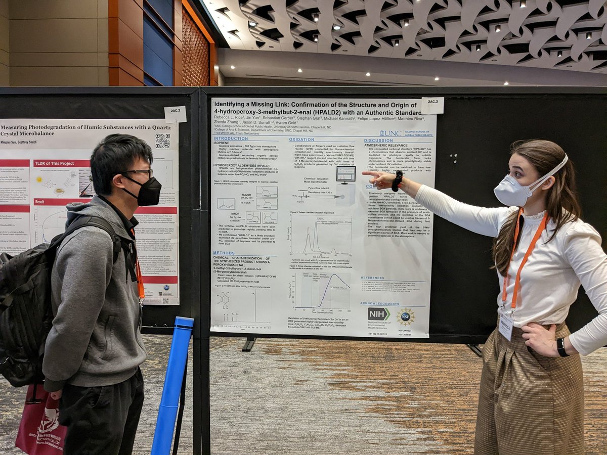 Surratt & Gold Lab (@surrattgoldlab) on Twitter photo Having a blast <a href="/AmericanAerosol/">American Association for Aerosol Research</a>! So proud of <a href="/JinYan_UNC/">Jin Yan</a> and <a href="/RebeccaLRice/">Rebecca L. Rice, MS</a> presenting posters and showcasing their hard work! π§ͺπ₯Ό Having a blast <a href="/AmericanAerosol/">American Association for Aerosol Research</a>! So proud of <a href="/JinYan_UNC/">Jin Yan</a> and <a href="/RebeccaLRice/">Rebecca L. Rice, MS</a> presenting posters and showcasing their hard work! π§ͺπ₯Ό