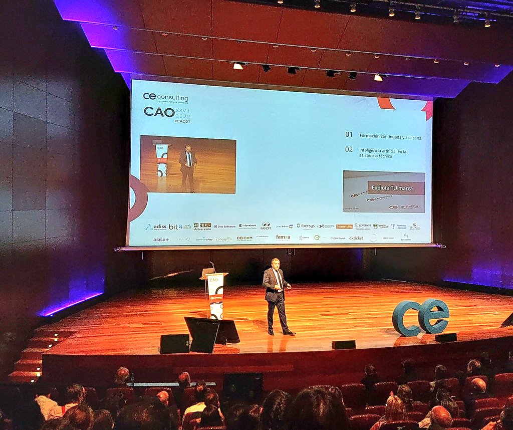 #cao2022 #cao27 la inteligencia artificial #IA aplicada a la asistencia técnica en <a href="/ceempresarial/">CE Consulting</a> Javier Sanchez nos presenta el proyecto junto a <a href="/Lefebvre_ES/">Lefebvre</a>