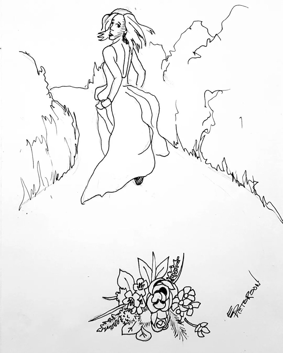 #inktober2022 day 5 (Flame) and day 6 (Bouquet). They each have their story. #flame #bouquet #inktober