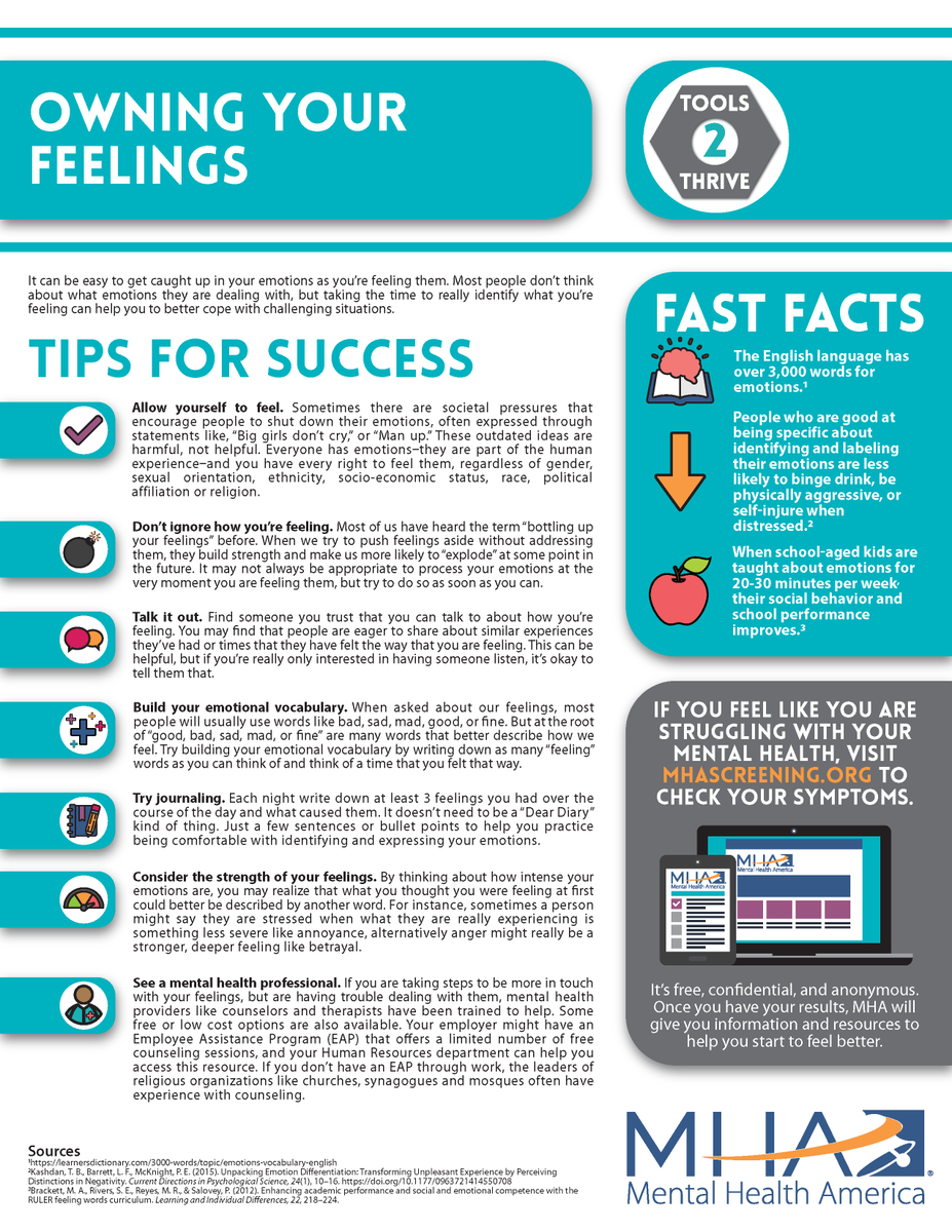 VPSD Mental Health Awareness Week! All week we will be highlighting different areas of mental wellness to help everyone reach their full potential! 
Thursday: Owning Your Feelings - take time to notice how you are feeling to help handle situations in a positive way.