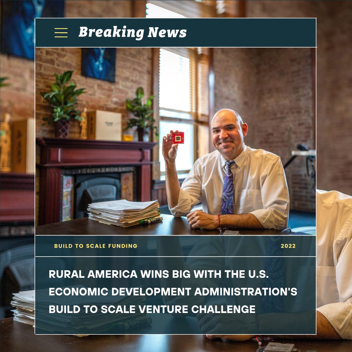 Ruralinno's tweet photo. Wednesday was a big day for rural America! Seven Rural Innovation Initiative participants were selected to receive @US_EDA Build to Scale grants supporting tech-based innovation and entrepreneurship. Learn more: https://t.co/wDCiKfMv8v https://t.co/9xnPUG8Apv