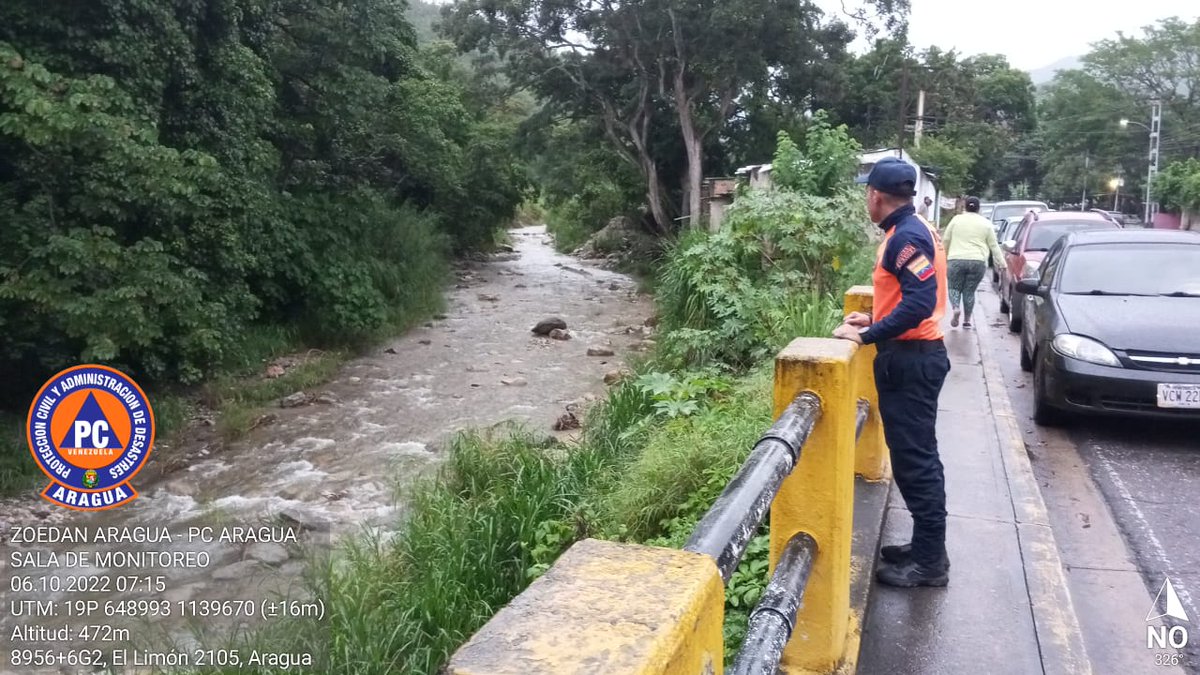 churuguara's tweet photo. #Lluvias 
@Zoedanaraguapc monitorea río #Capuchino en #ElLimón #Aragua
#ondate https://t.co/EPmVRkovmM