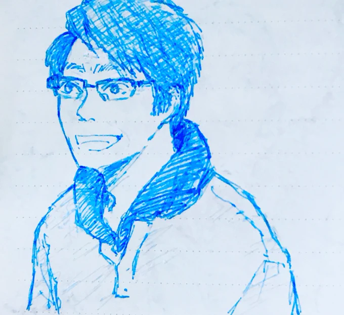 似ないけど哀川翔さん落書き。クロサギ見てるせいか神志名さんにみえてくる…笑 #舞いあがれ #舞いあが絵 #朝ドラ絵日記 