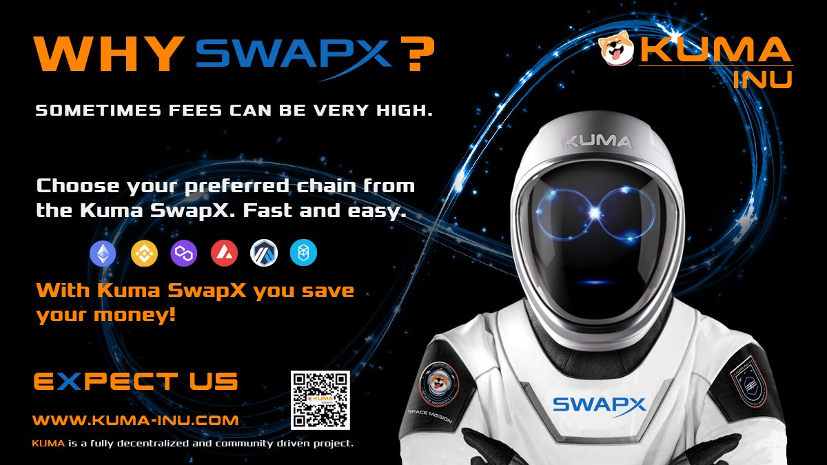 Kuma SwapX will save your money!

Kuma Inu $KUMA / $dKUMA  Trade on #KumaSwapX t.me/Kuma_InuOff linktr.ee/KumaInuToken