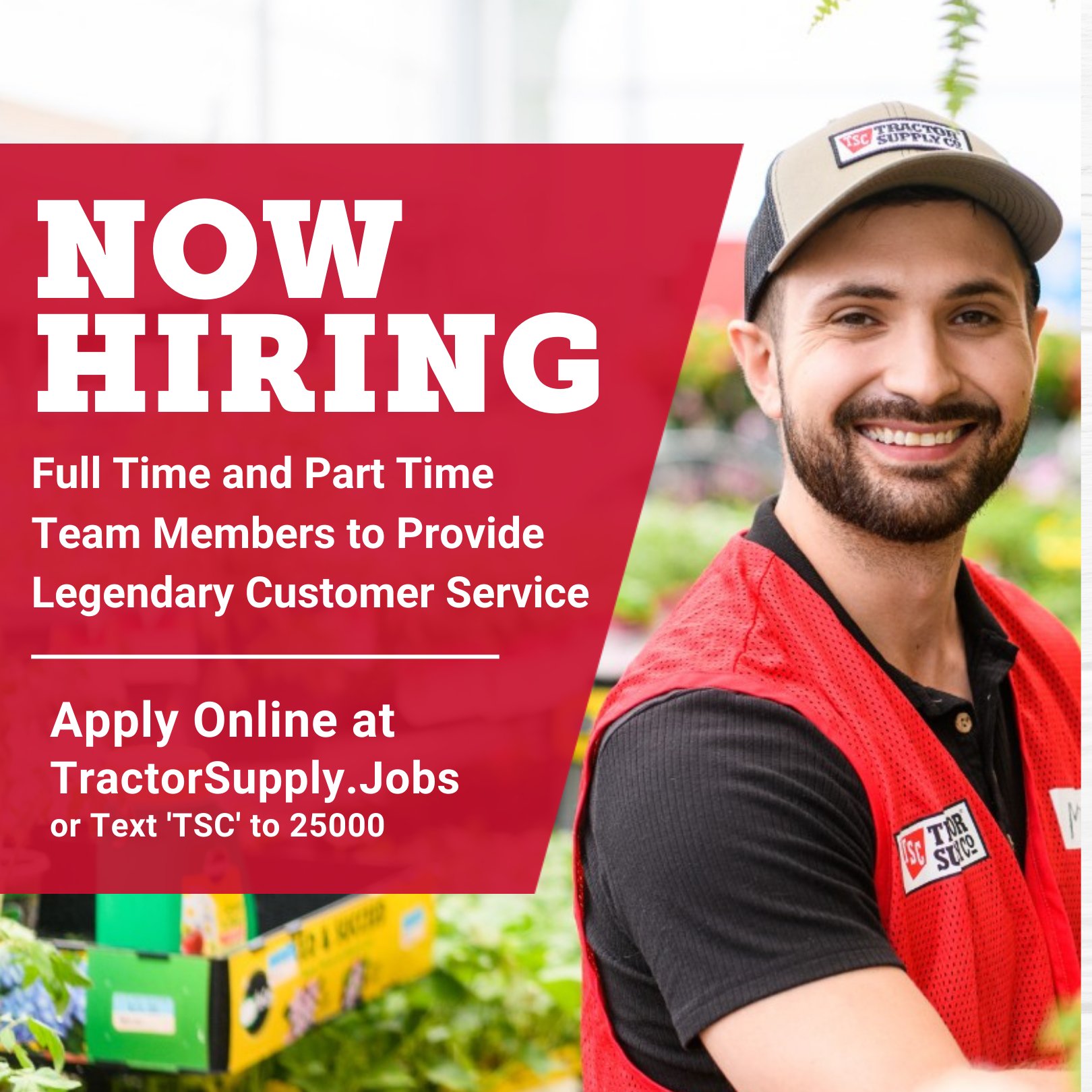 Tractor Supply على X: &ldquo;Tractor Supply is now hiring full-time and 