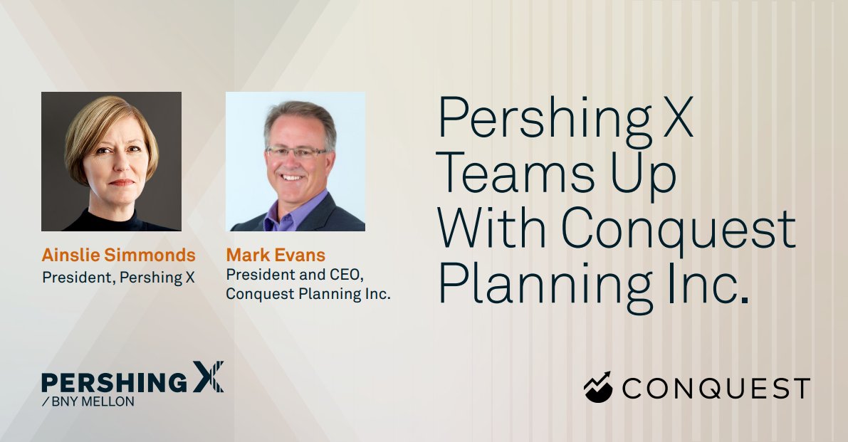 #PershingX and <a href="/ConquestPlanInc/">Conquest Planning Inc.</a> have announced a new collaboration that will deliver #advisors
an innovative, strategy-centric approach to financial planning, combining both goals- and cash flow-
based planning. Check out more in the press release: bny.mn/3V4A4Ea