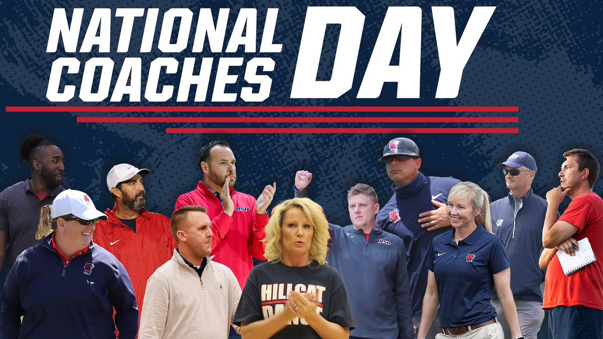 RSUHillcats's tweet photo. It’s National Coaches Day! We thank each of our coaches for all they do for our student-athletes. 

#NoLimits | #NationalCoachesDay https://t.co/NYbBKCMZlk