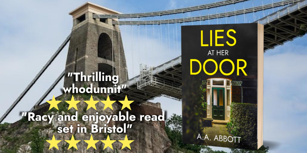 A #PsychologicalThriller set in the shadow of #Bristol's Clifton Suspension Bridge.📖 LIES AT HER DOOR. ⭐️⭐️⭐️⭐️⭐️ 'Thrilling #whodunnit' ⭐️⭐️⭐️⭐️⭐️'Keeps you glued to your seat' mybook.to/LiesatHerDoorE… #English #murder #mystery #AgathaChristie #suspense #book #KindleUnlimited