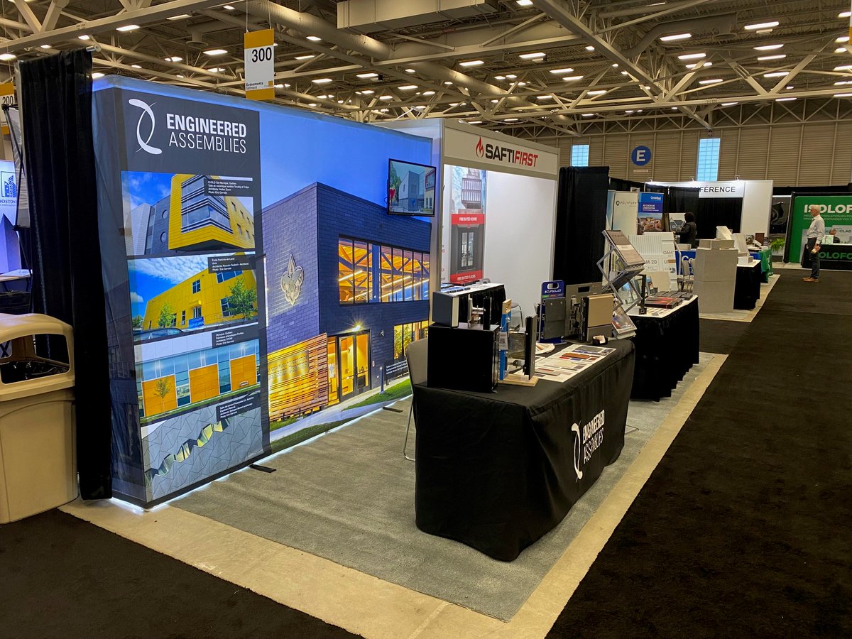 We're excited to be an exhibitor at the #Contech Show in Quebec City today.  Say hi to Eric Gervais, our Quebec Regional Technical Advisor so he can show you what's NEW at Engineered Assemblies!  

#facades #buildingenvelope #rainscreen #ventilatedfacade #sustainability