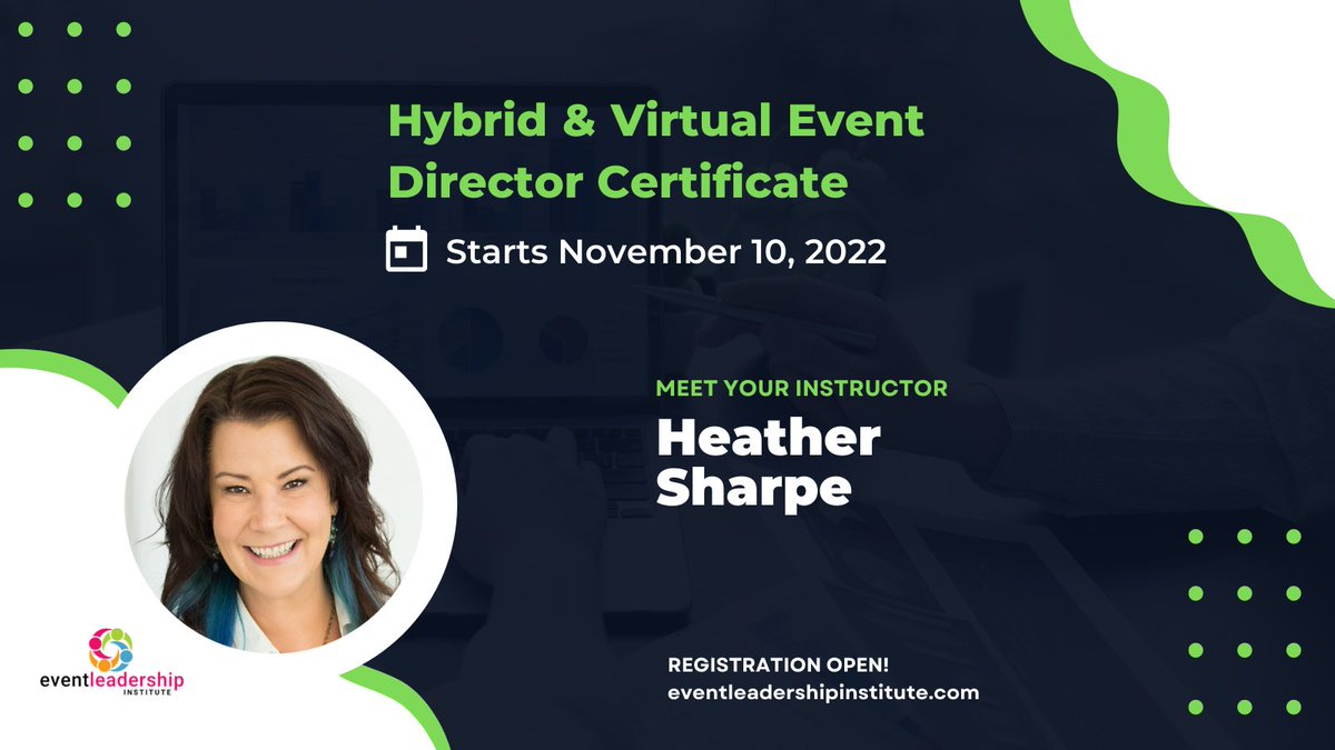 PCMAInstitute's tweet image. 4-week online course beginning on November 10! 
Learn more and register here: eventleadershipinstitute.com/courses/certif…

#eventprofs #eventleader #eventprofessionals #meetingplanners #meetingpros #professionaldevelopmentcourses #virtualevents #hybridevents #hybrideventplanner #hybrideventsolutions