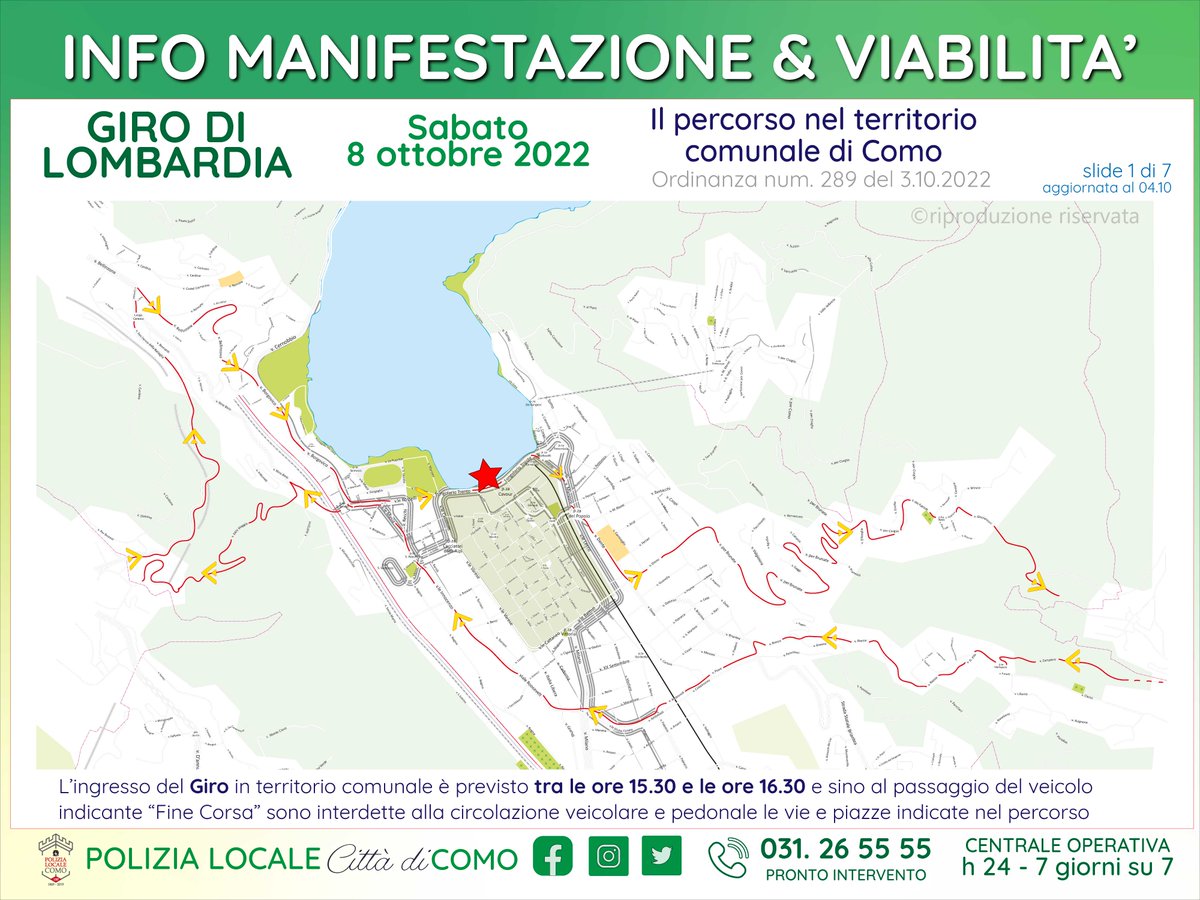 PLocaleComo's tweet photo. Info manifestazione &amp; viabilità 
🚴🚴‍♂️ SPECIALE 𝗚𝗜𝗥𝗢 𝗗𝗜 𝗟𝗢𝗠𝗕𝗔𝗥𝗗𝗜𝗔 - 𝗦𝗔𝗕𝗔𝗧𝗢 𝟴 𝗢𝗧𝗧𝗢𝗕𝗥𝗘
Provvedimenti viabilistici temporanei.
#PoliziaLocaleComo #ILombardia #Como https://t.co/MC9YjBA1kn
