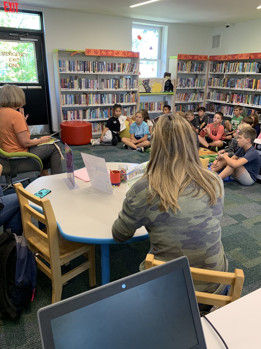 tpressler3's tweet photo. Visiting our public library today. Ms. Penny reading us a story. @ellen_oneill @monicarowsom @Southold_Lib @southoldelem https://t.co/2uaWEeZifI