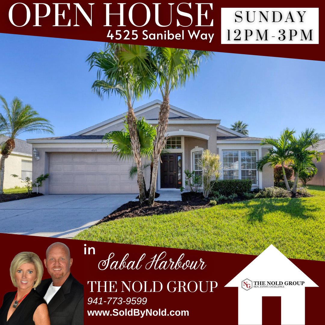 TheNoldGroup's tweet photo. DON'T MISS THIS OPPORTUNITY! 🤩 Come see this #beautiful home in the highly desired Sabal Harbour community with multiple amenities and super low HOA fees! 🏠 OPEN HOUSE, Sunday 10/9 from 12pm-3pm!

#OpenHouse #Sarasota #Bradenton #Florida #RealEstate #ForSale #Realtor #SWFL https://t.co/33QEUaIyPA