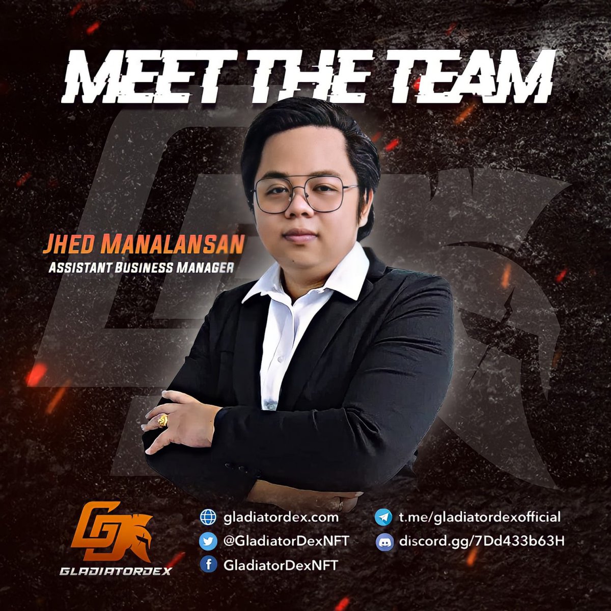 Jhed Manalansan
Assistant Business Manager

Jhed's passion for creating his own game makes him well-versed in the nitty-gritty of game economics- his expertise in helping businesses succeed in the game industry. 

His mastery serves <a href="/GladiatorDexNFT/">GladiatorDex</a> efficiently.
#GDEXTeam
