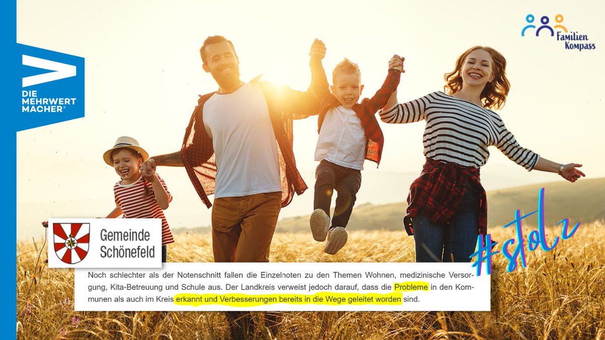 #Familienkompass #Brandenburg, durchgeführt von der <a href="/maz_online/">Märkische Allgemeine</a>, <a href="/mozde/">MOZde</a> &amp; <a href="/lr_online/">Lausitzer Rundschau</a> startet in die Auswertungsphase. Fast 10.000 ausgefüllte Fragebögen bieten den #Redaktionen einen reichen Themenfundus. Die #Politik reagiert bereits. Wer wird die familienfreundlichste Gemeinde?