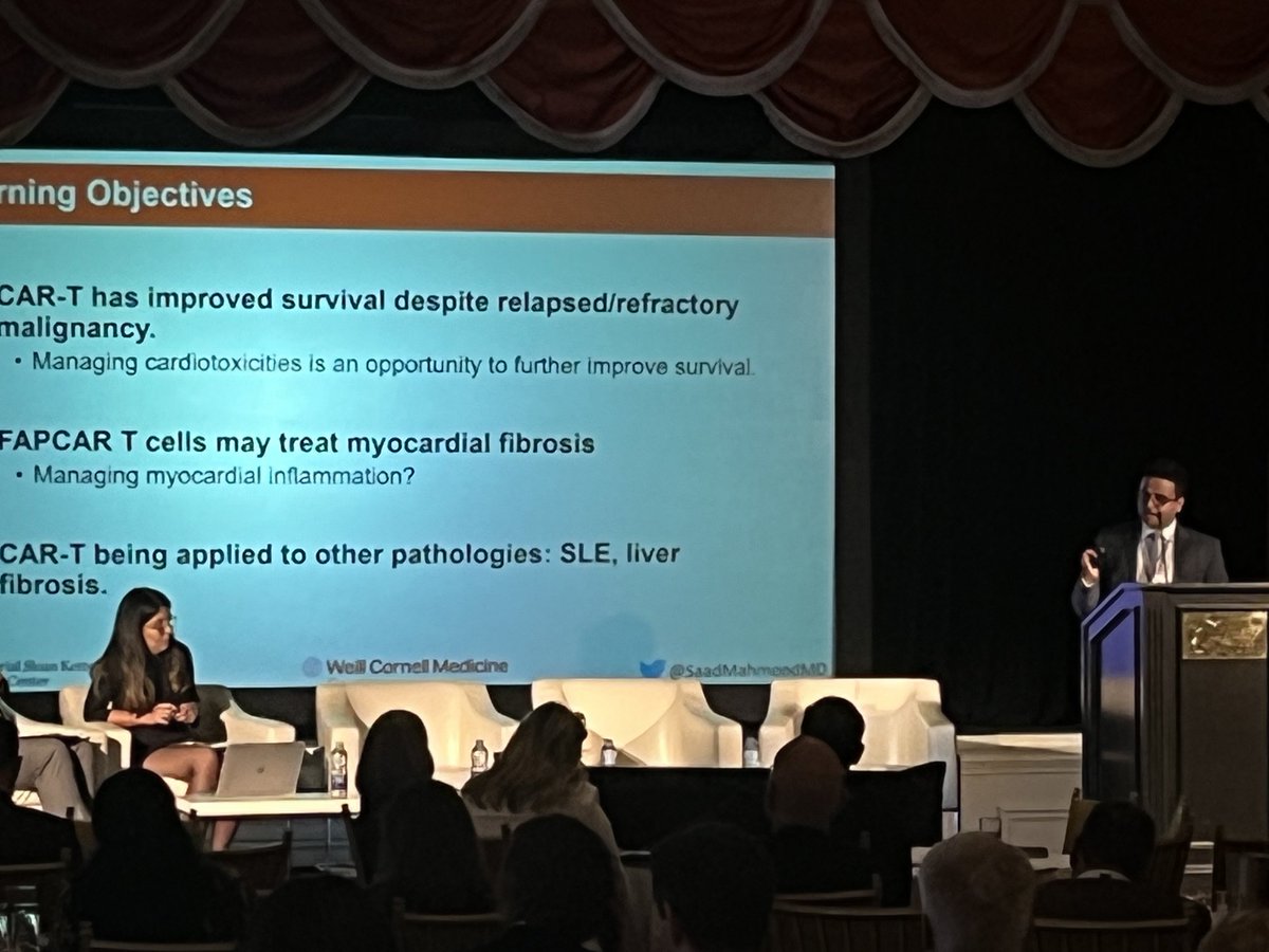 Vijayrao7474's tweet image. Brilliant talk by Dr Mahmood about CAR-T therapy including potential for non cancer applications such as cardiac and liver fibrosis! ⁦@ICOSociety⁩ ⁦@ACCinTouch⁩ ⁦@TomasNeilan⁩ #GCOS2022