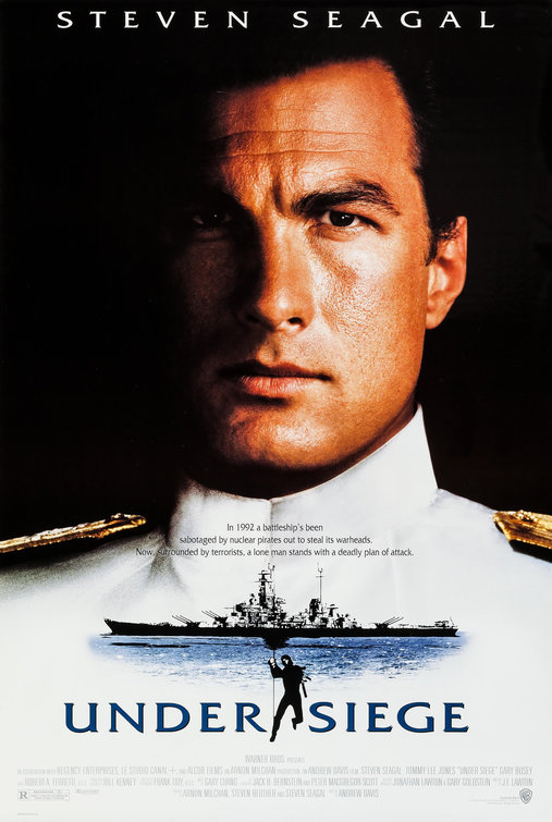 evaction's tweet photo. #StevenSeagal was #UnderSiege 30 years ago today when the movie opened on October 9th, 1992 #CaseyRyback #AndrewDavis #TommyLeeJones #GaryBusey #ErikaEleniak #ColmMeaney #PatrickONeal #AndyRomano #DaleDye #NickMancuso #90sAction #90sMovies https://t.co/Ej1Qc12OJ5