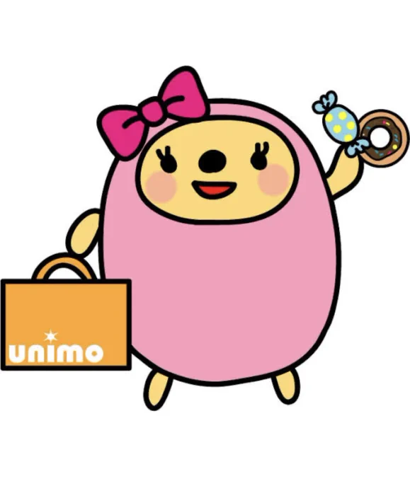 Yunii-chan, a cheerful girl with poor eyesight, who loves donuts, is the mascot of Unimo Chiharadai Mall in Ichihara City, where she lives in the basement. 