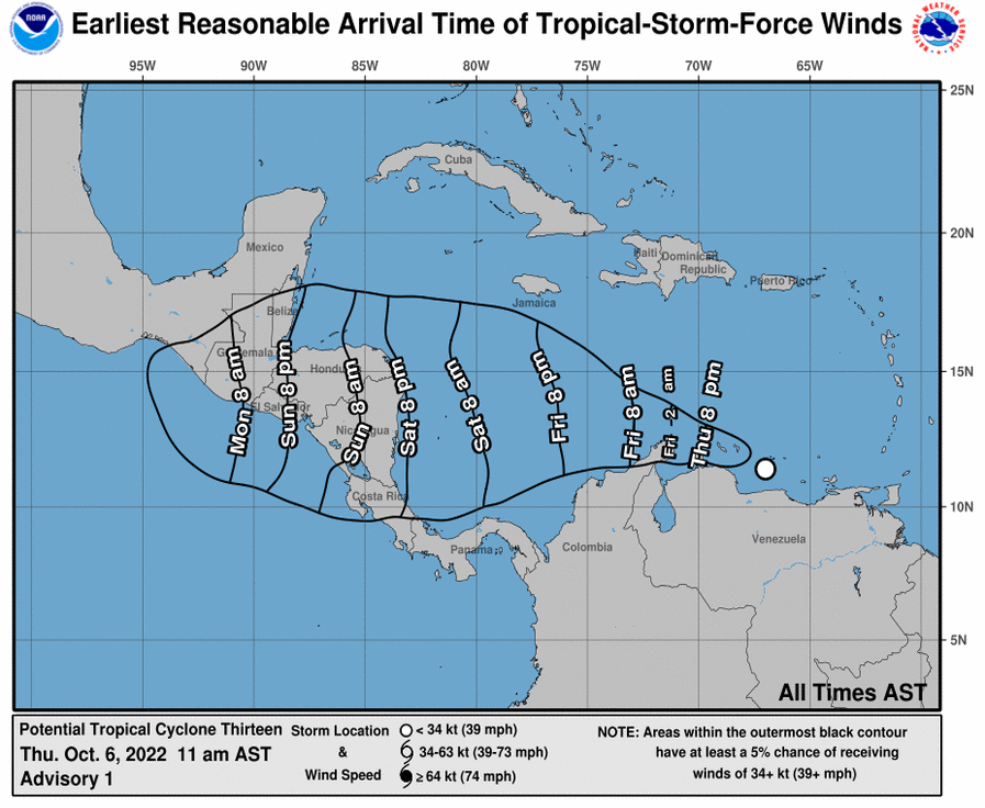 El <a href="/NHC_Atlantic/">National Hurricane Center</a> pronostica el posible impacto de un Huracán para #Nicaragua el fin de semana tras el fortalecimiento  del disturbio  #Thirteen que en las próximas horas podría convertirse en tormenta Tropical. Aviso también por posibles  afectaciones para #Honduras #ElSalvador