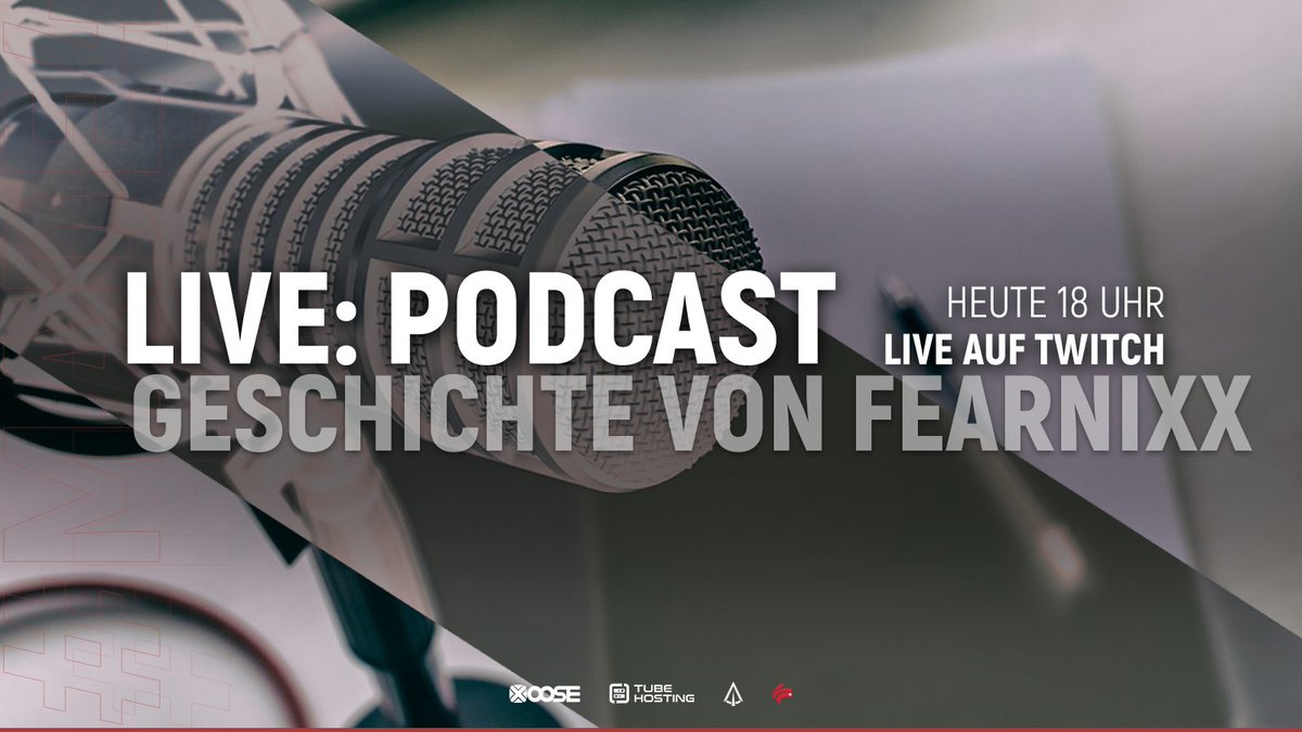 [#PODCAST #LIVE #AABT]

Heute Abend um 18:00 Uhr reden wir mit
@Vio, @TybexSG, <a href="/TaganFreez/">Alexander Schmid</a> und @MarkL4YG 
 über die Geschichte  von Fearnixx.

Schaut #LIVE auf twitch.tv/sologenicDE vorbei!

#SG4EVER