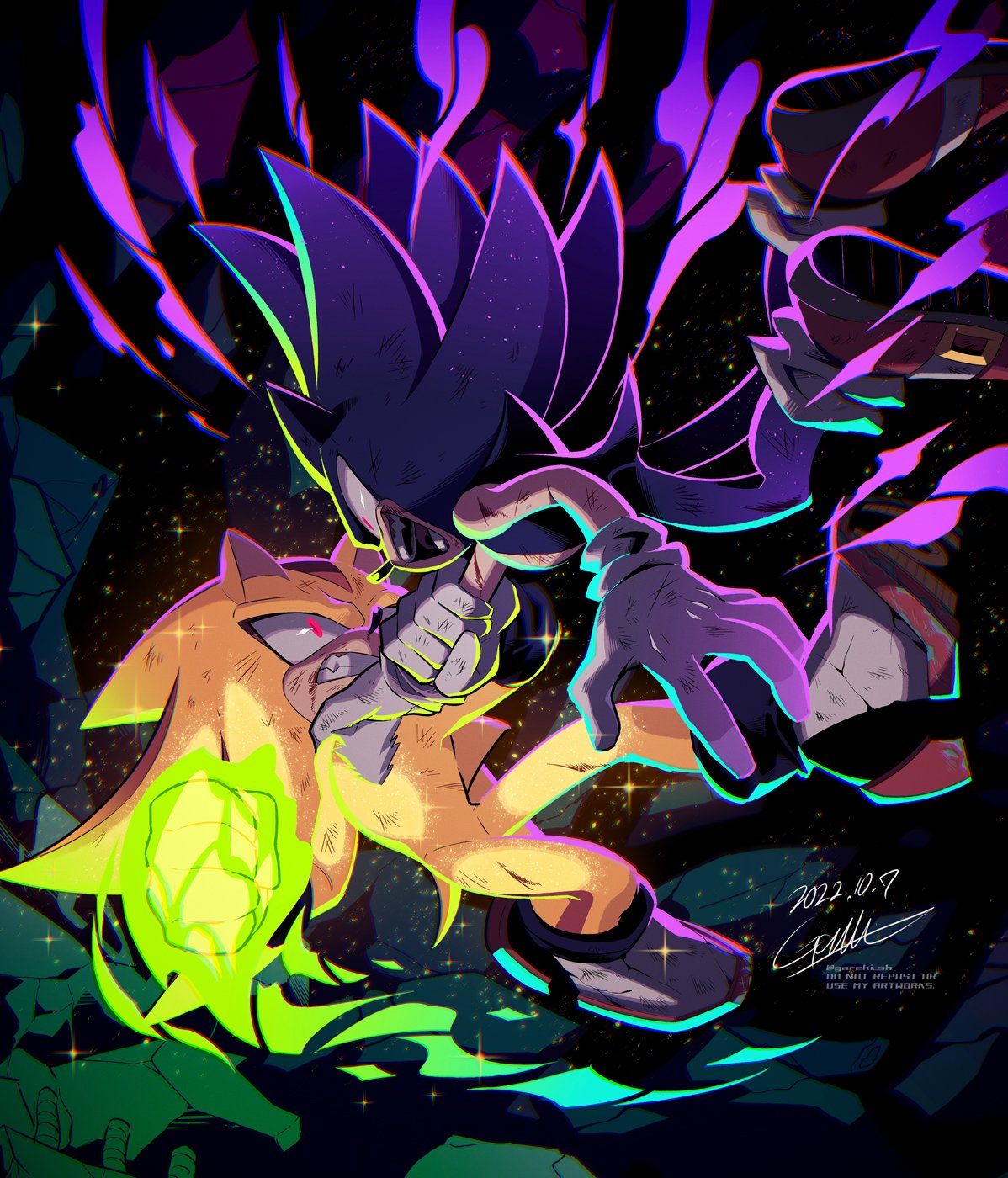 super sonic vs dark sonic