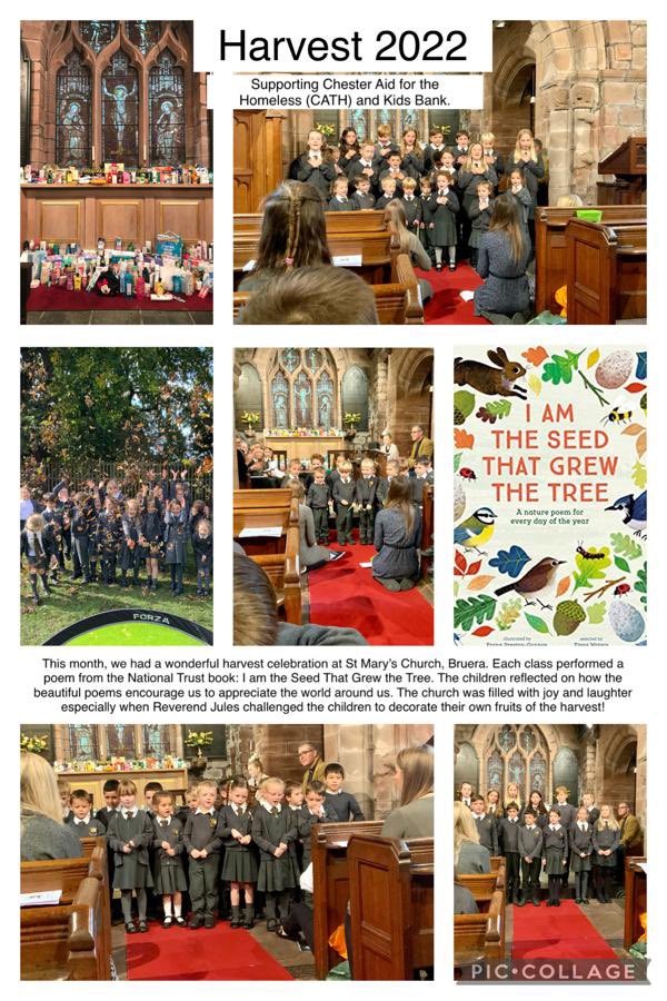 SaightonPrimary's tweet image. Wonderful to celebrate our harvest festival at Bruera Church with collections for @KidsbankC and @CATHsupport 🙏🏻 #buddysong #breadandjam #potato