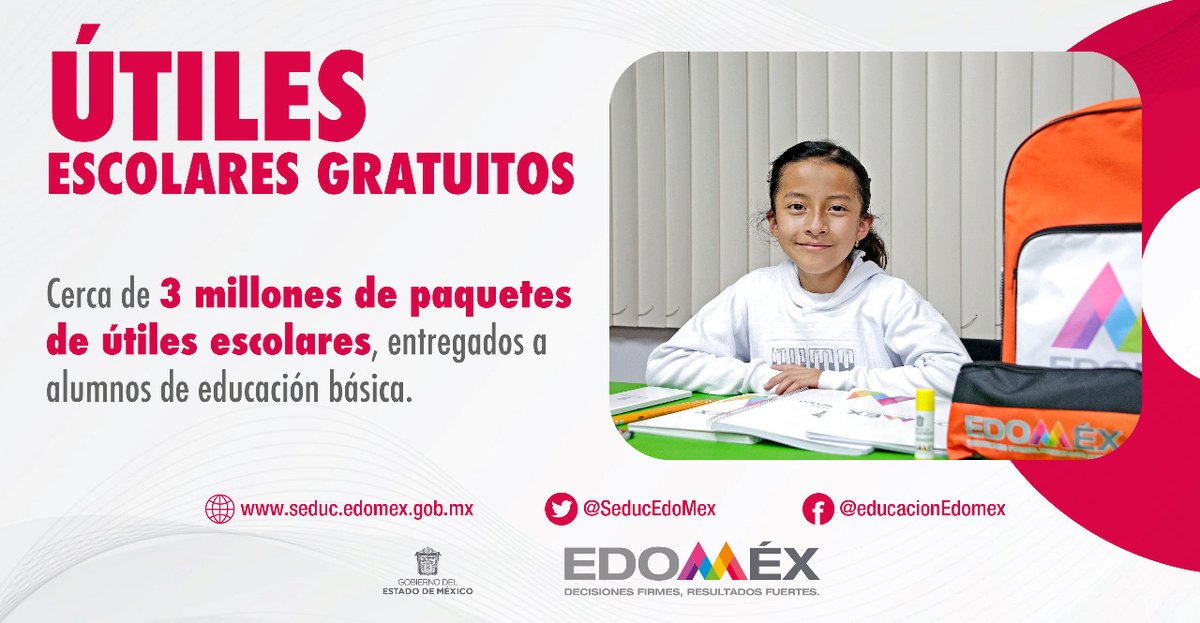 secti_edomex's tweet photo. En apoyo a la economía familiar, entregamos mochilas con paquetes de útiles escolares a cerca de 3 millones de estudiantes de escuelas públicas de educación básica. 
#EducaciónFuerte
#SeguimosDandoResultados https://t.co/E9zitK49kJ
