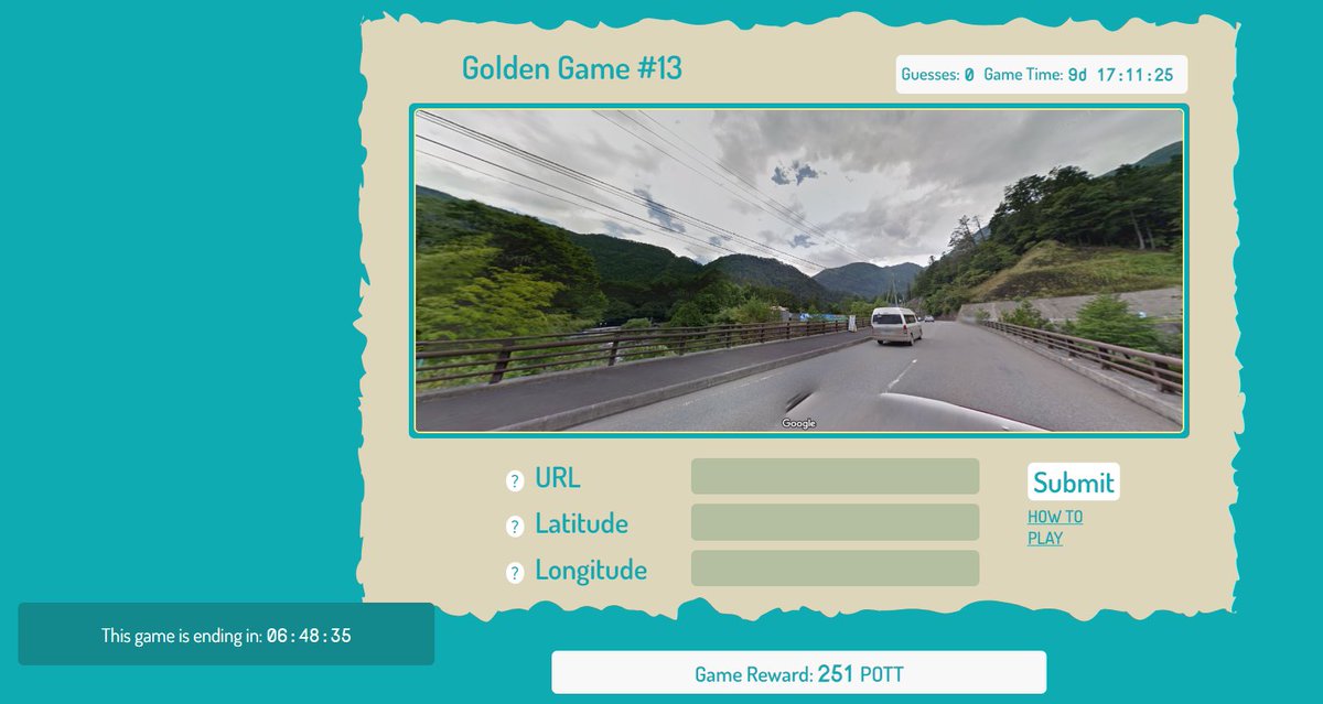 ProofOfTreasure's tweet photo. Not long left for you all to find our current golden game!!  🏃‍♂️

https://t.co/FUpFsg8pTo

#geoguessing #geography #GoogleMaps #PLAYTOEARNGAMES https://t.co/t48zSr8OqR