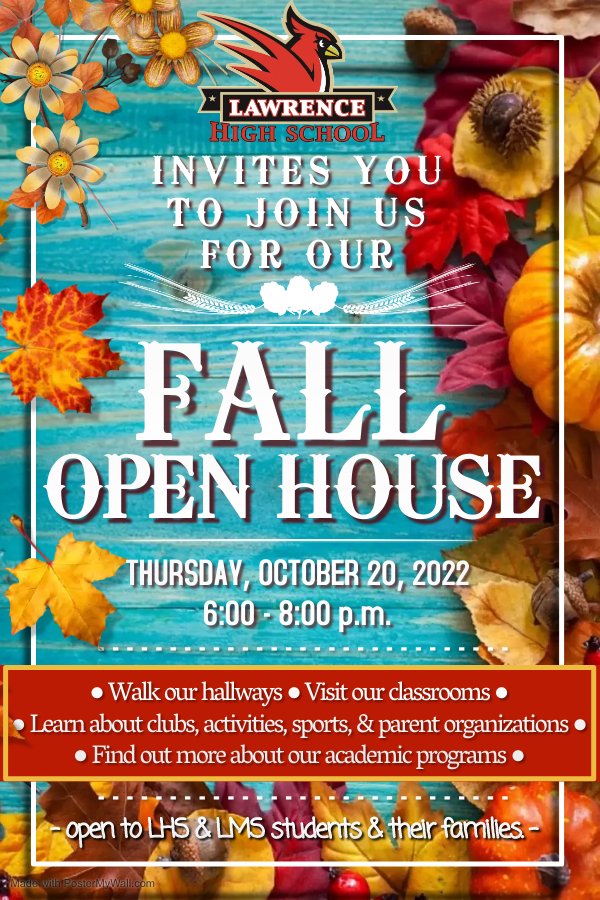 David Adam, Ed. D. (@dadamltps) on Twitter photo Please see the flyer below for our fall <a href="/CardinalsLHS/">Lawrence High School</a> Open House on Thursday 10/20/2022 from 6:00-8:00 pm. <a href="/LMSNation/">LMS Nation</a> <a href="/LTPS1/">Lawrence Township Public Schools</a> <a href="/LTPSAthletics/">LTPS AD</a> <a href="/LMSLHSPTO/">LMS LHS PTO</a> <a href="/LTEFNJ/">LTEFNJ</a> <a href="/ltps_counseling/">Lawrence High School Counseling Dept</a> @LTPS #LevelUpLHS Please see the flyer below for our fall <a href="/CardinalsLHS/">Lawrence High School</a> Open House on Thursday 10/20/2022 from 6:00-8:00 pm. <a href="/LMSNation/">LMS Nation</a> <a href="/LTPS1/">Lawrence Township Public Schools</a> <a href="/LTPSAthletics/">LTPS AD</a> <a href="/LMSLHSPTO/">LMS LHS PTO</a> <a href="/LTEFNJ/">LTEFNJ</a> <a href="/ltps_counseling/">Lawrence High School Counseling Dept</a> @LTPS #LevelUpLHS