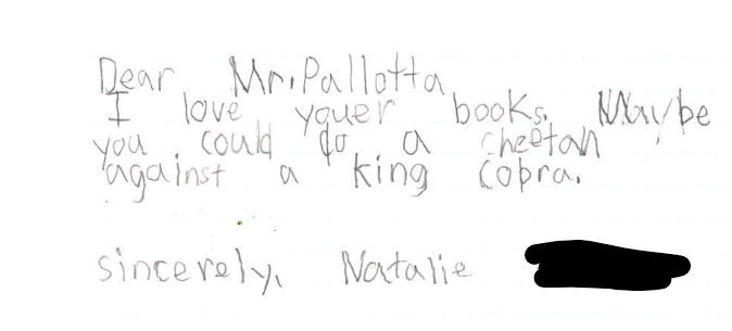 MrsTG's tweet photo. I've got a 3rd grader who is absolutely obsessed with @jerrypallotta's Who Would Win books!  Love watching kids get hooked on these books! https://t.co/98T4tTrNo6