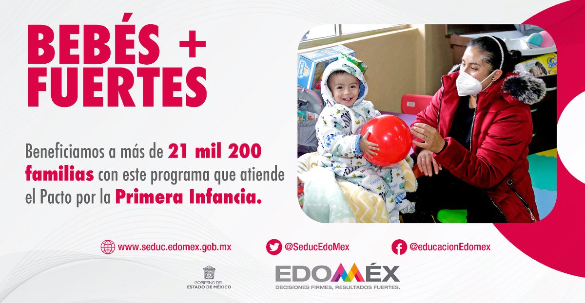 secti_edomex's tweet photo. Continuamos con el programa #BebésMásFuertes, para que los menores de tres años desarrollen capacidades de motricidad, lenguaje, comunicación y razonamiento. 
#EducaciónFuerte
#SeguimosDandoResultados https://t.co/pcg6kCVYcQ