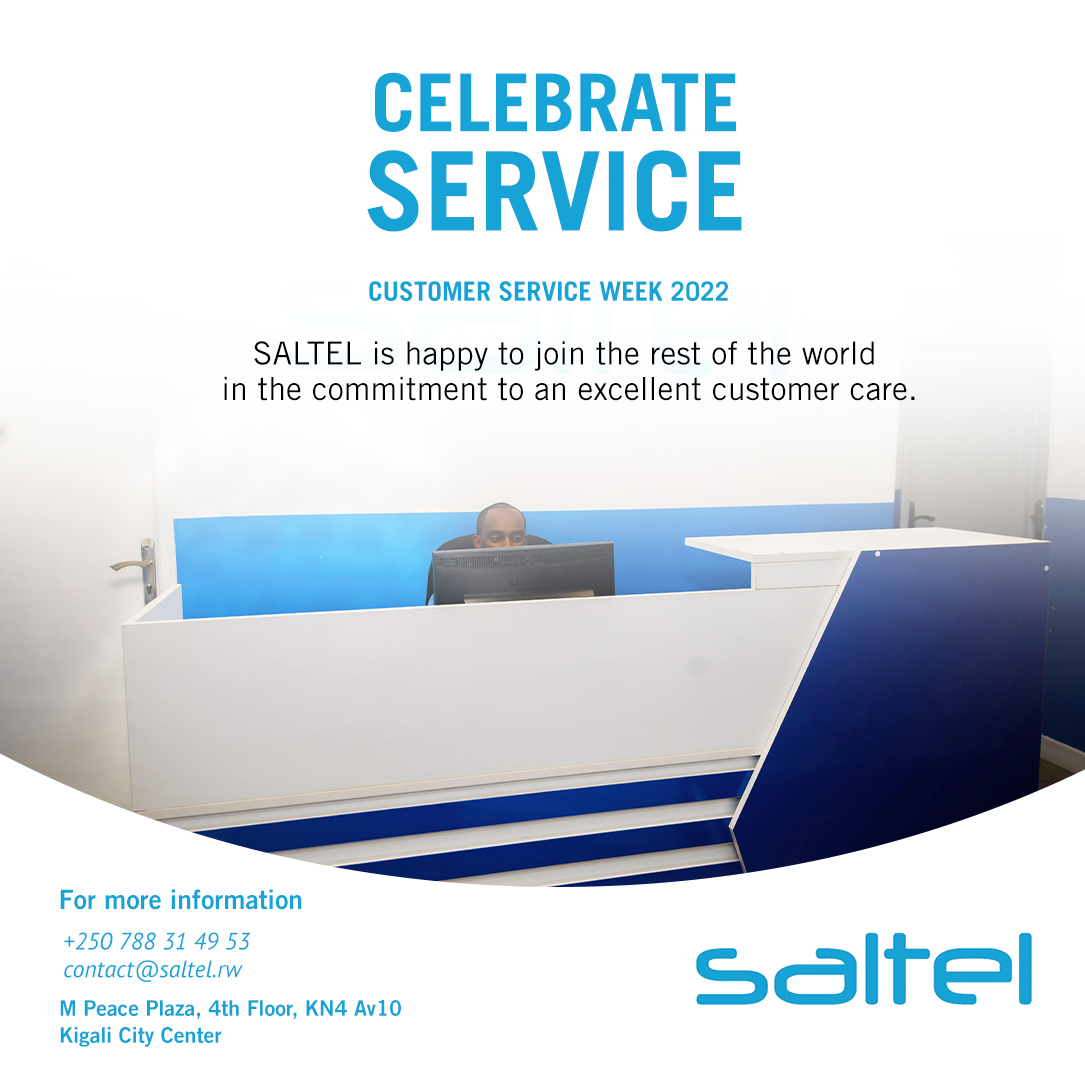 SaltelRwanda's tweet photo. SALTEL is happy to join the rest of the world in the commitment to good service and excellent customer care. 

#customercare #customerservice #RwOT #RwotGain https://t.co/NxQadXPfXn