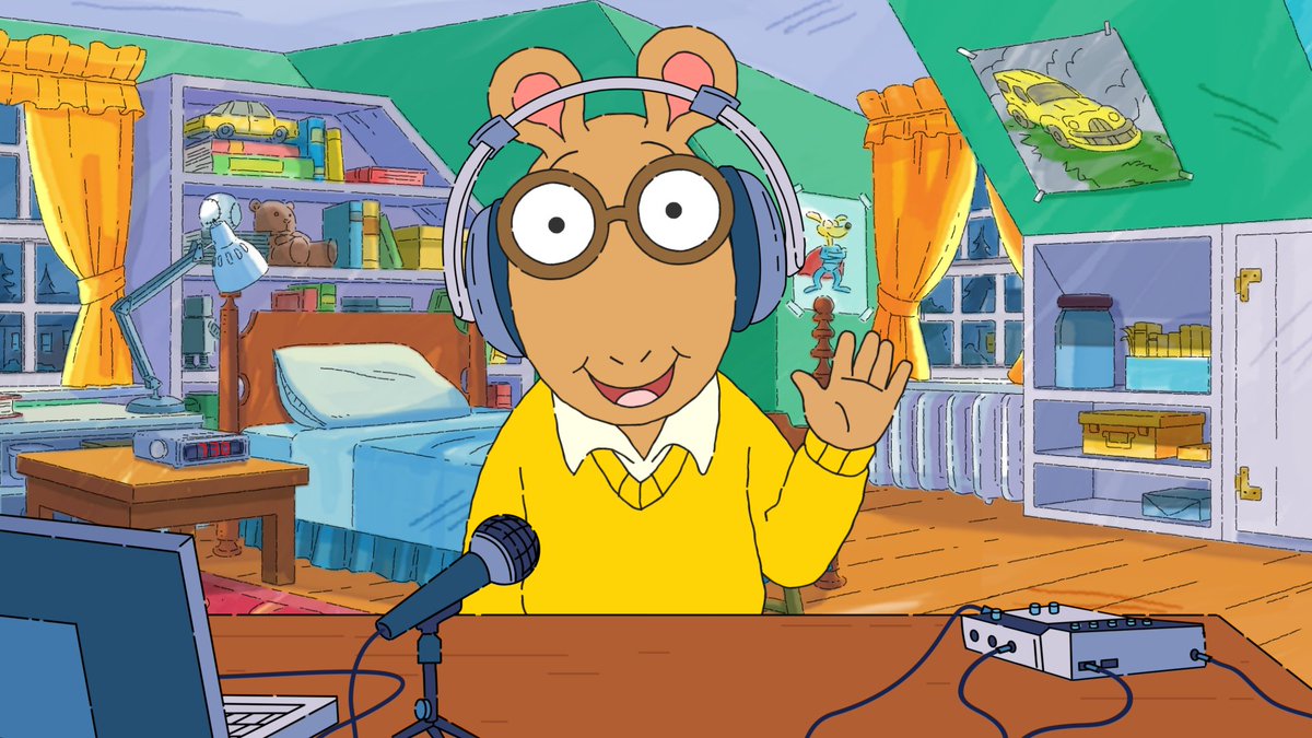arthurpbs's tweet photo. The Arthur Podcast will officially premiere Thursday, October 20 @PBSKIDS and anywhere you listen to you favorite podcasts! 

To hear more about the premiere, check out a brand-new digital short released today - https://t.co/YrRx9ZBQUh #Arthur #Podcasts https://t.co/DIROTf164W