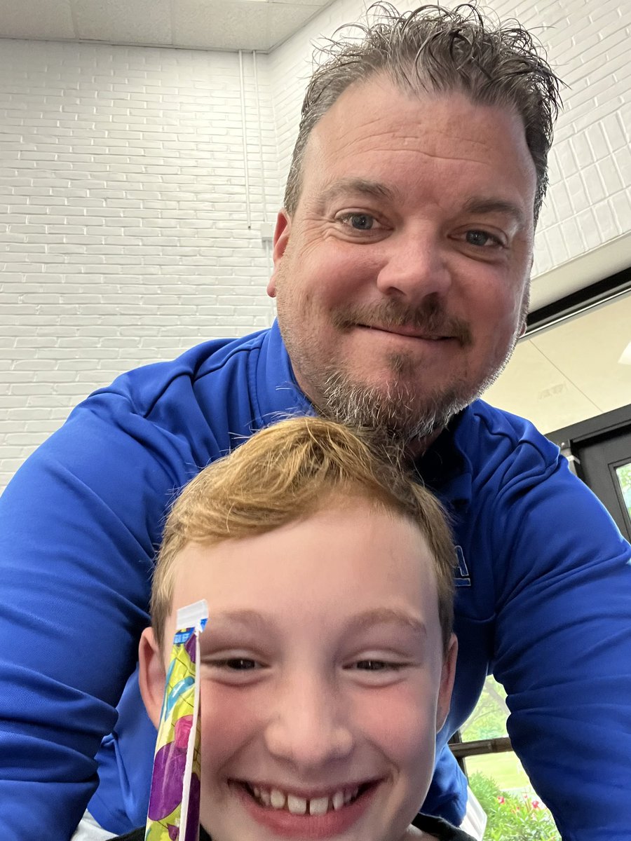 Coach_KT's tweet photo. I tried to be sneaky… It took Preston all of 6 seconds to realize I snagged his GoGurt! @TarynNBarker #WEareLakota #ElementaryLunch #TeamAdena #AAGF https://t.co/THoRucGvfW