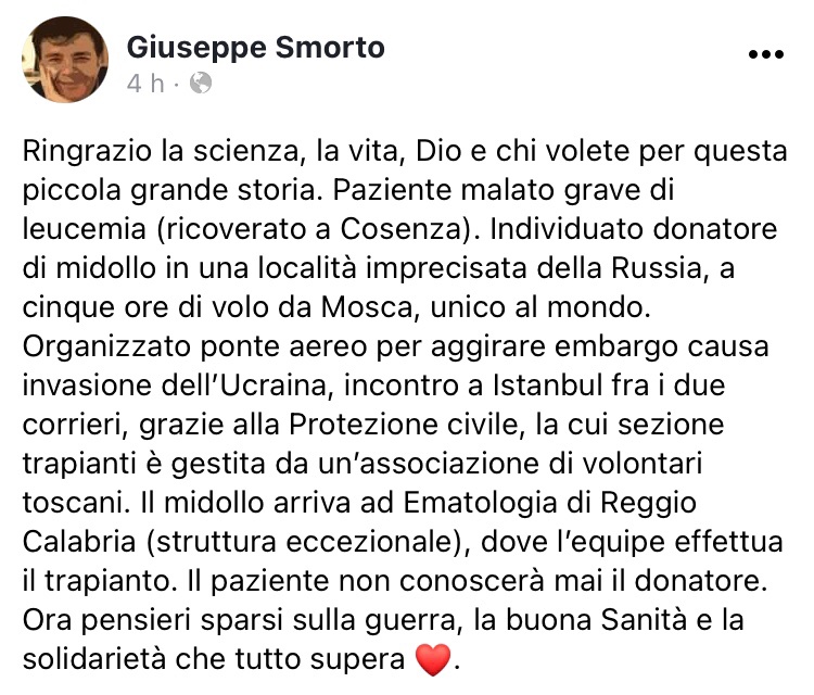 La storia più bella del mese e forse più.