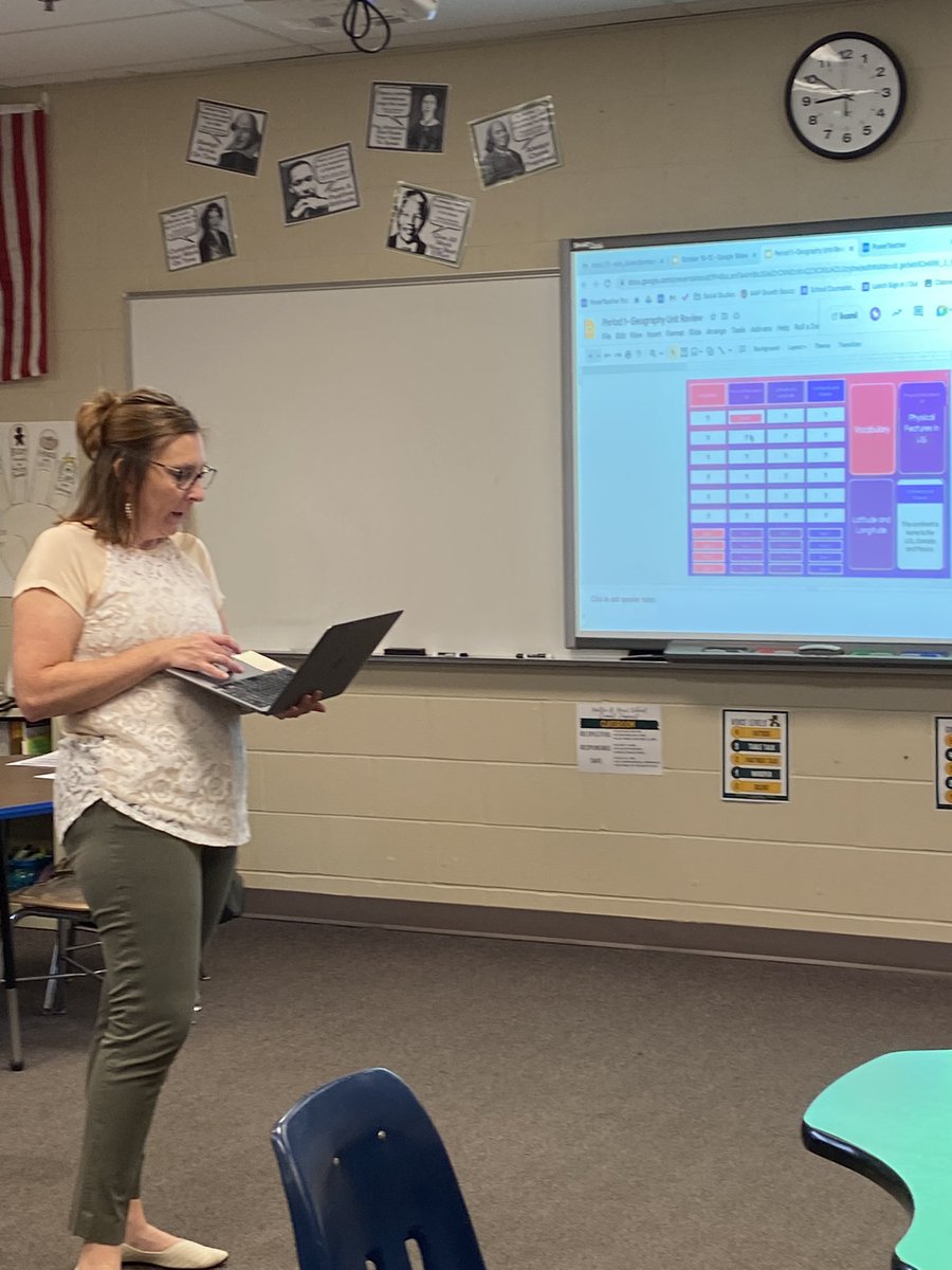 Landforms, Continents, Oceans, Latitude, Longitude, & Vocab were all part of a fun review game @mrs_kinser made using a @SlidesManiaSM template. I ❤️ seeing Google Slides used in interactive ways. It was a fun way to keep students engaged & review content!