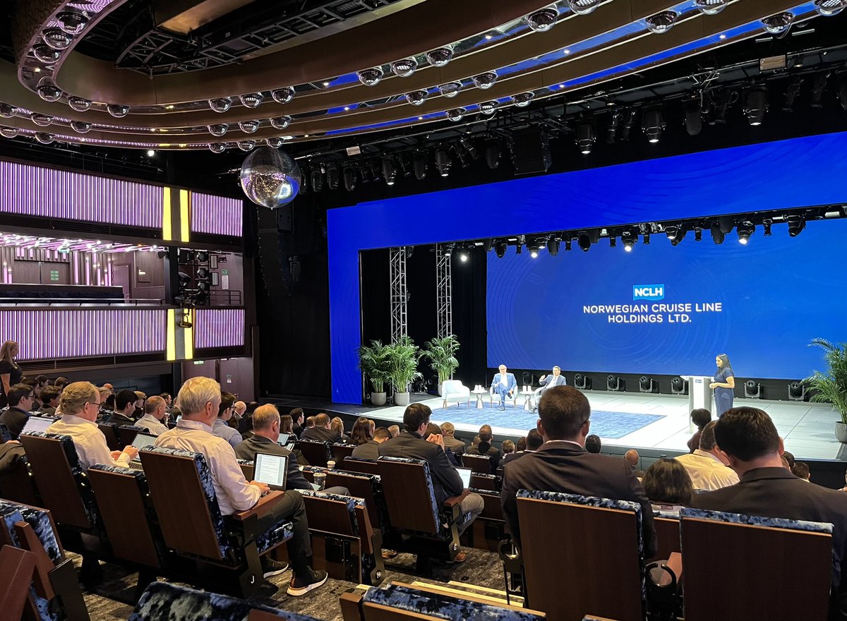 Nothing like an investor meeting on a #cruiseship $NCLH