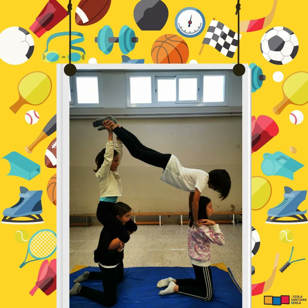 escolasantjoan's tweet photo. Cicle Superior treballa en equip per fer cohesió de grup a les classes d' Educació Física. Supera reptes cooperatius i reprodueix figures d'acrosport. La coordinació entre tots els membres, la paciència i ajudar-se són els elements clau per a l'èxit.#ciclesuperior #escolasantjoan https://t.co/rJO9LBD8IB