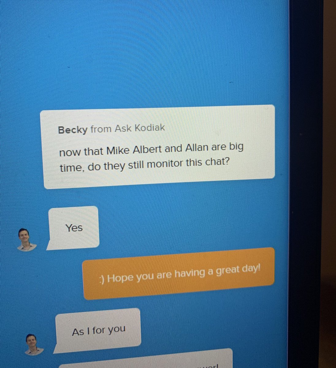 Sometimes you just have to check in on your friends. Still doing the work <a href="/AskKodiak/">Kodiak</a>  <a href="/aegbertjr/">Allan Egbert</a>  and @albertmw  with those superior responses.