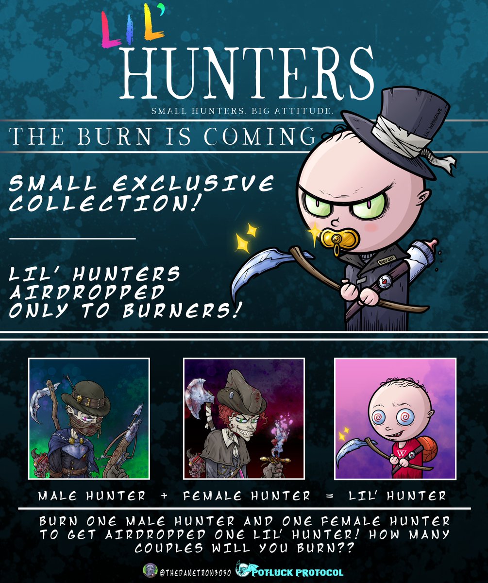 The Lil' Hunters are coming! Small exclusive collection for those willing to burn their beloved Hunters of Evil couples! #LilHunters #HuntersofEvil