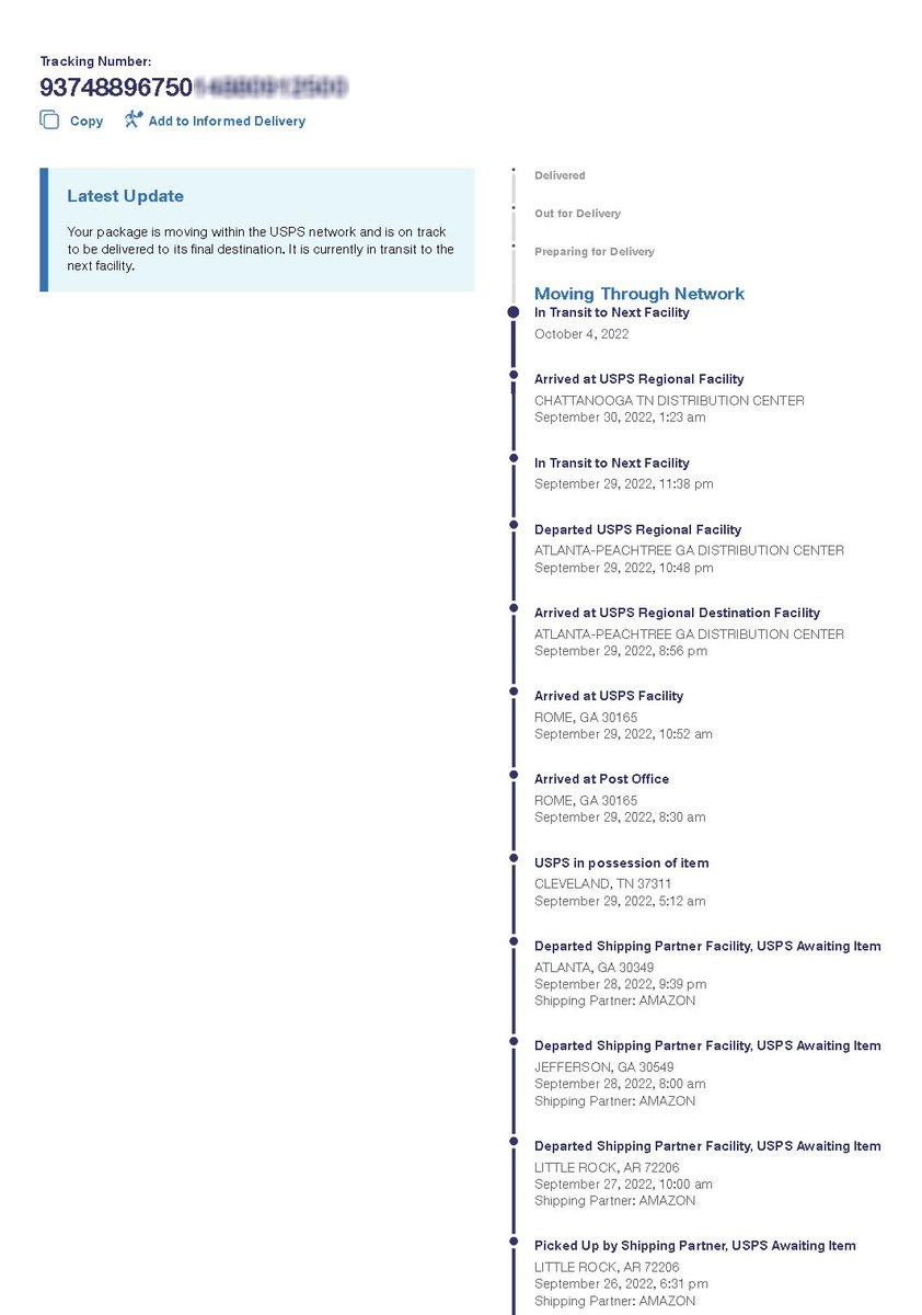 bskolb's tweet photo. Dear @USPSHelp, why has my package been sitting for 6 days while only 25 miles away from its destination? I tried to submit a request, and the site says I can submit a query after 10/04, well, it doesn't let me on the 5th and now the 6th. https://t.co/H1iVgi1yVb