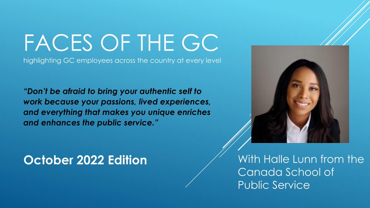 This month we welcome Halle Lunn from <a href="/School_GC/">Canada School of Public Service</a> to Faces of the #GC! Read the full interview (now available on GCxchange) at the link below, and let us know who you'd like to hear from next in the comments! gcxgce.sharepoint.com/teams/1000279/…