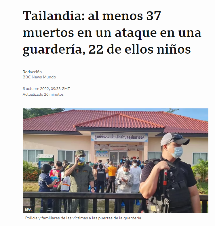 raikantopinico's tweet photo. [📰]Al menos 37 personas, entre ellas al menos 22 niños, han muerto después de que un expolicía abriera fuego en una guardería en Tailandia

🔗https://t.co/9tzofNAW1i

Si tienes tu ubicación en Tailandia evita usa # de series o actores por respeto y difusión

#กราดยิงหนองบัวลําภู https://t.co/gQHkEyazgJ