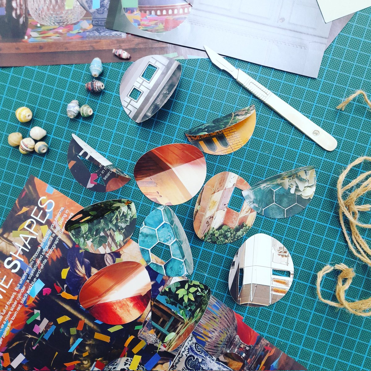 Patternation's tweet photo. Back in the studio.✂️ Work on this year's handcrafted #ChristmasCollection is under way. Watch this space for developments! . . #Christmas2022 #handcrafted #paper #papercutting #cutwork #recycled #RecycledPaper #paperbeads #EcoFriendly #sustainable #decorations #Patternation https://t.co/efS2e6B8uP
