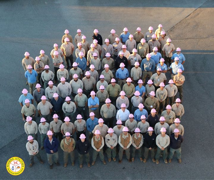 RivieraUtil's tweet photo. October is #BreastCancerAwareness Month! Our crews will be sporting their pink hard hats all month long to raise awareness and support survivors and family caregivers. Get checked! 💓 🎀 #PublicPower #PublicUtilities https://t.co/6l7NNoA89n