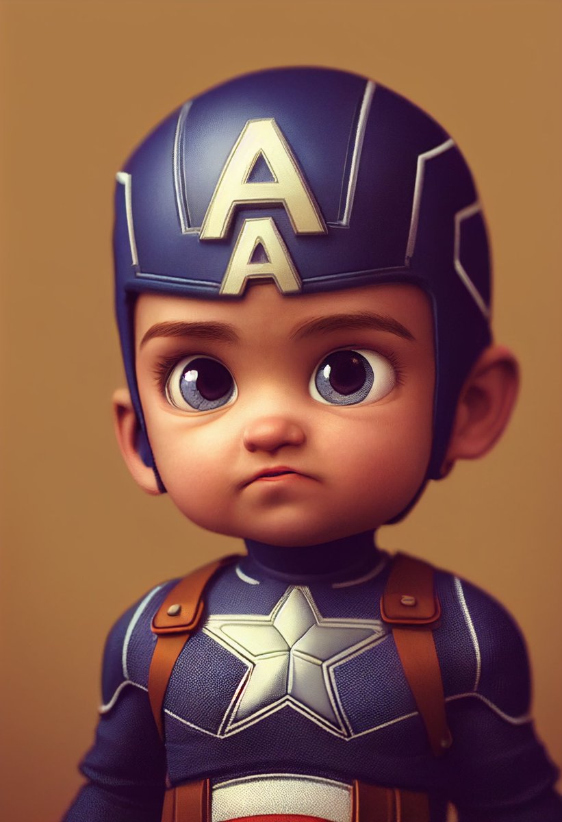 dan99ch's tweet photo. Baby Captain America. 

#ActionFigure #captain_america #captainamerica  #baby #Cartoon #Toy #cute #Portrait 
#aigenerated #aigeneratedart #midjourney_bot #PicOfTheDay #midjourney #ai #midjourneyart #midjourneyai #thisisart #creativevisuals #enter_imagination #artoftheday #aiart https://t.co/Jogx05ZPeP