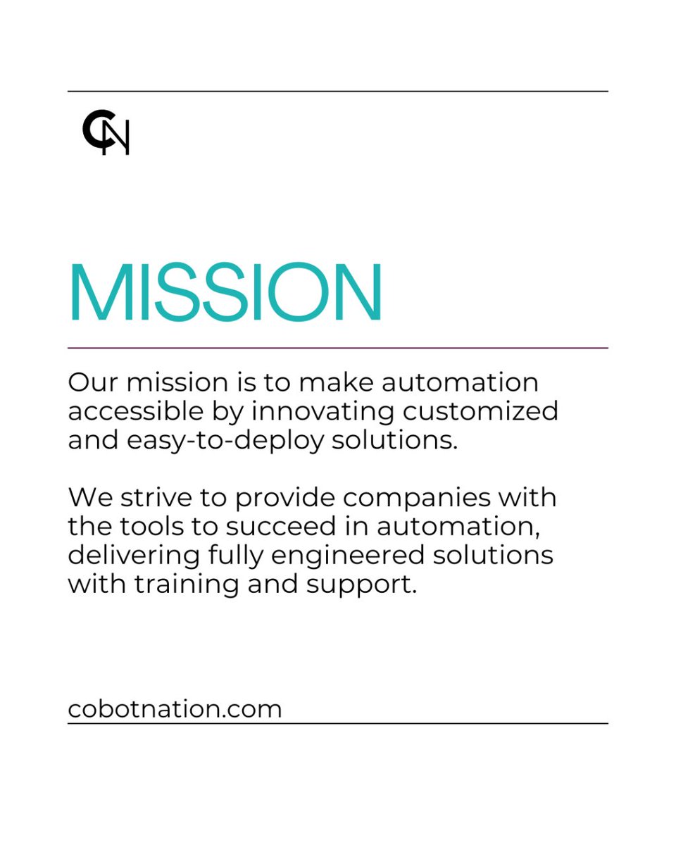 CobotNation's tweet photo. We are committed to your success. 🦾
#automation #technology #Tech #robots #robotics #CobotNation #ArchitectsofAutomation #engineering https://t.co/GCc4s75k7Q