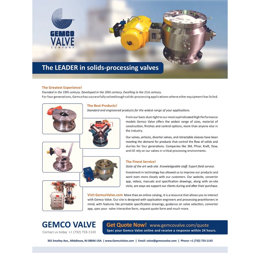 GemcoValve's tweet image. Gemco Valve can help you with the right #valve for your difficult application. Download our product catalog today and give us a call. gemcovalve.com/products/
 #manufacturing #solidsprocessing #sme